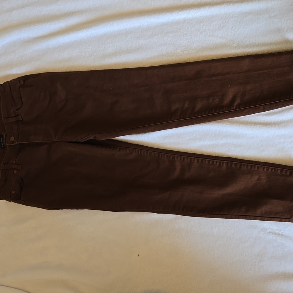 Talbots Chocolate Brown Slim Ankle Jean Size 4P Womens